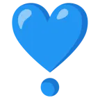 cuore blu + punto esclamativo a cuore