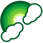 cuore verde + arcobaleno