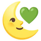 cuore verde + faccina ultimo quarto di luna