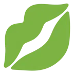 cuore verde + impronta della bocca