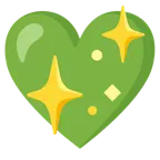 cuore verde + cuore che luccica