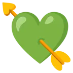 cuore verde + cuore con freccia