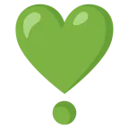 cuore verde + punto esclamativo a cuore