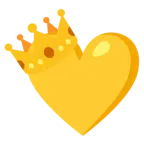 cuore giallo + corona
