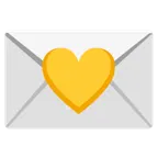 cuore giallo + lettera d’amore