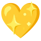 cuore giallo + cuore che luccica