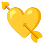cuore giallo + cuore con freccia