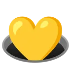 cuore giallo + buco