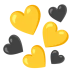 cuore giallo + cuore nero