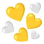 cuore giallo + cuore bianco