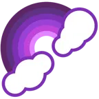 cuore viola + arcobaleno