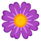 cuore viola + fiore
