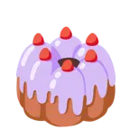 cuore viola + torta di compleanno