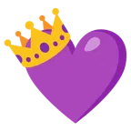 cuore viola + corona