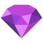 cuore viola + gemma
