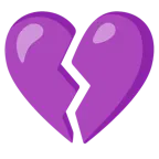 cuore viola + cuore infranto