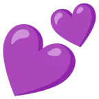cuore viola + due cuori