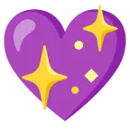 cuore viola + cuore che luccica