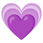 cuore viola + cuore che cresce