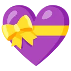 cuore viola + cuore con fiocco