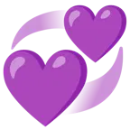 cuore viola + cuori che girano