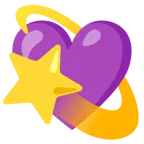 cuore viola + stella con scia