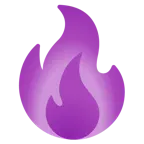 cuore viola + fuoco
