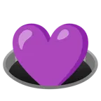 cuore viola + buco