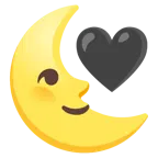 cuore nero + faccina ultimo quarto di luna