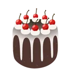 cuore nero + torta di compleanno
