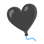 cuore nero + palloncino