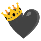 cuore nero + corona