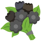 cuore nero + mazzo di fiori