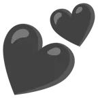 cuore nero + due cuori