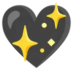 cuore nero + cuore che luccica