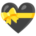 cuore nero + cuore con fiocco