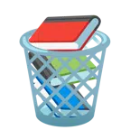 cestino + libri