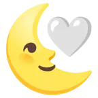 cuore bianco + faccina ultimo quarto di luna