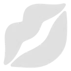 cuore bianco + impronta della bocca