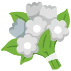 cuore bianco + mazzo di fiori