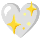 cuore bianco + cuore che luccica