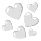 white heart + white heart