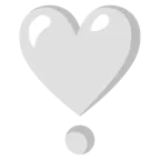 cuore bianco + punto esclamativo a cuore