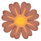 cuore marrone + fiore