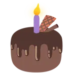 cuore marrone + torta di compleanno