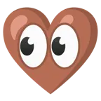 cuore marrone + occhi