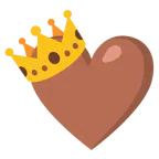 cuore marrone + corona