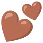 cuore marrone + due cuori