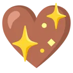cuore marrone + cuore che luccica