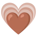 cuore marrone + cuore che cresce